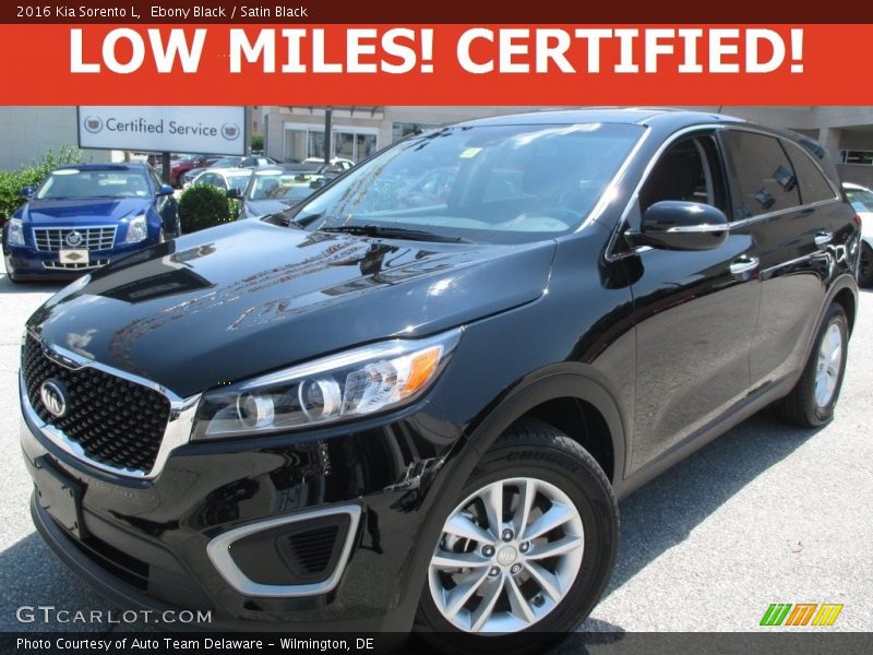 Ebony Black / Satin Black 2016 Kia Sorento L