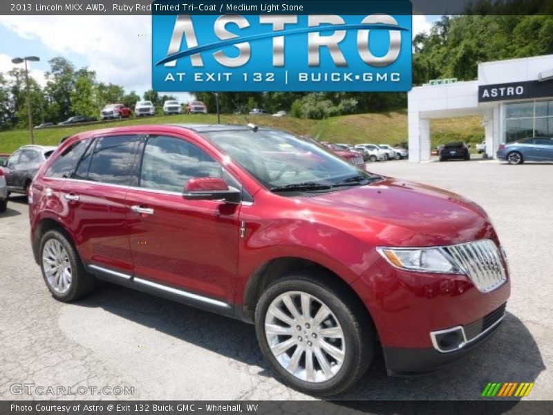 Ruby Red Tinted Tri-Coat / Medium Light Stone 2013 Lincoln MKX AWD