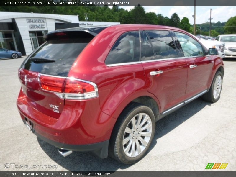 Ruby Red Tinted Tri-Coat / Medium Light Stone 2013 Lincoln MKX AWD