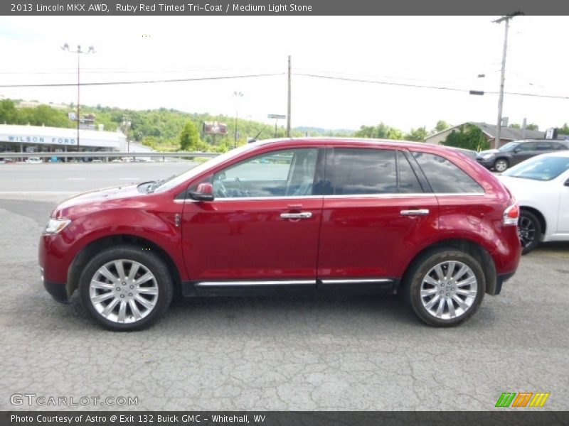 Ruby Red Tinted Tri-Coat / Medium Light Stone 2013 Lincoln MKX AWD