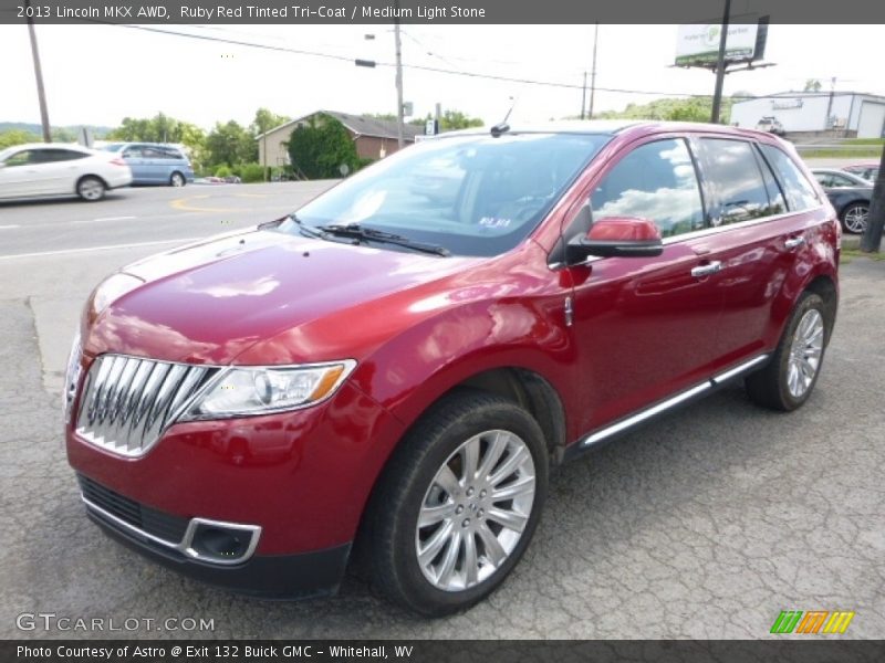 Ruby Red Tinted Tri-Coat / Medium Light Stone 2013 Lincoln MKX AWD
