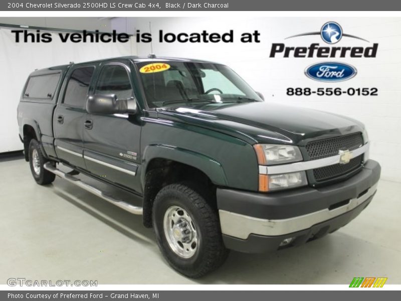 Black / Dark Charcoal 2004 Chevrolet Silverado 2500HD LS Crew Cab 4x4