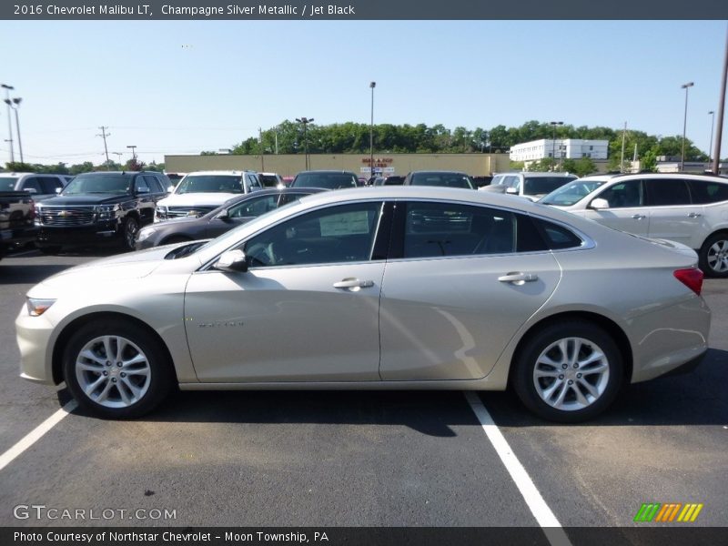 Champagne Silver Metallic / Jet Black 2016 Chevrolet Malibu LT