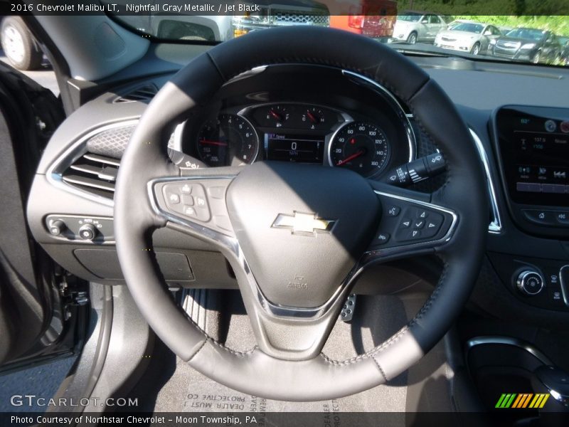 Nightfall Gray Metallic / Jet Black 2016 Chevrolet Malibu LT