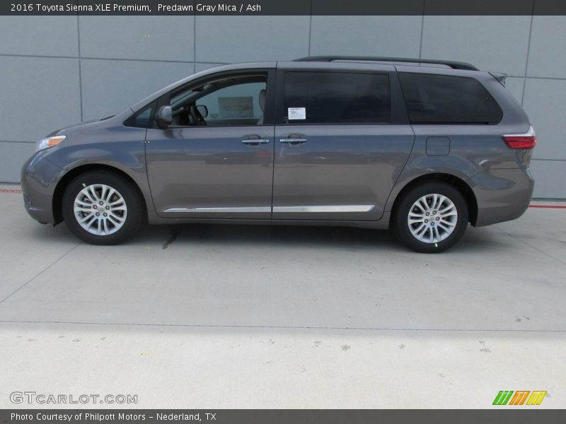 Predawn Gray Mica / Ash 2016 Toyota Sienna XLE Premium
