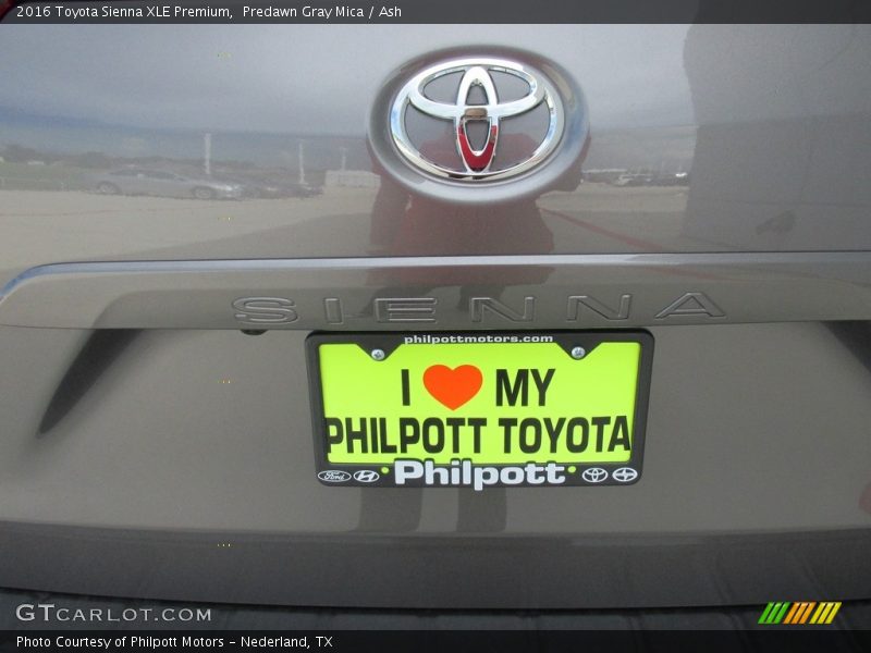 Predawn Gray Mica / Ash 2016 Toyota Sienna XLE Premium