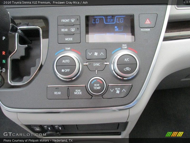 Predawn Gray Mica / Ash 2016 Toyota Sienna XLE Premium