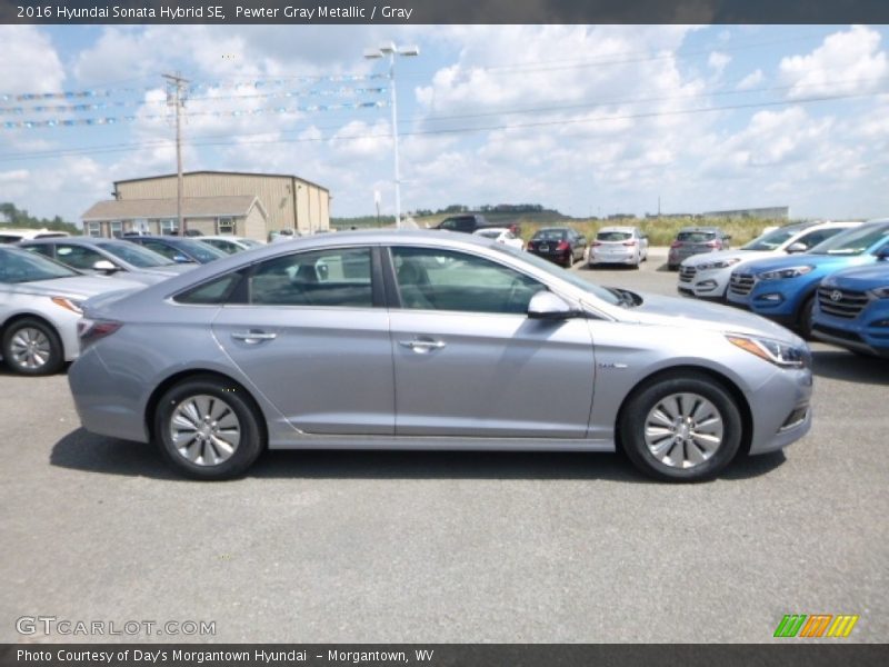 Pewter Gray Metallic / Gray 2016 Hyundai Sonata Hybrid SE