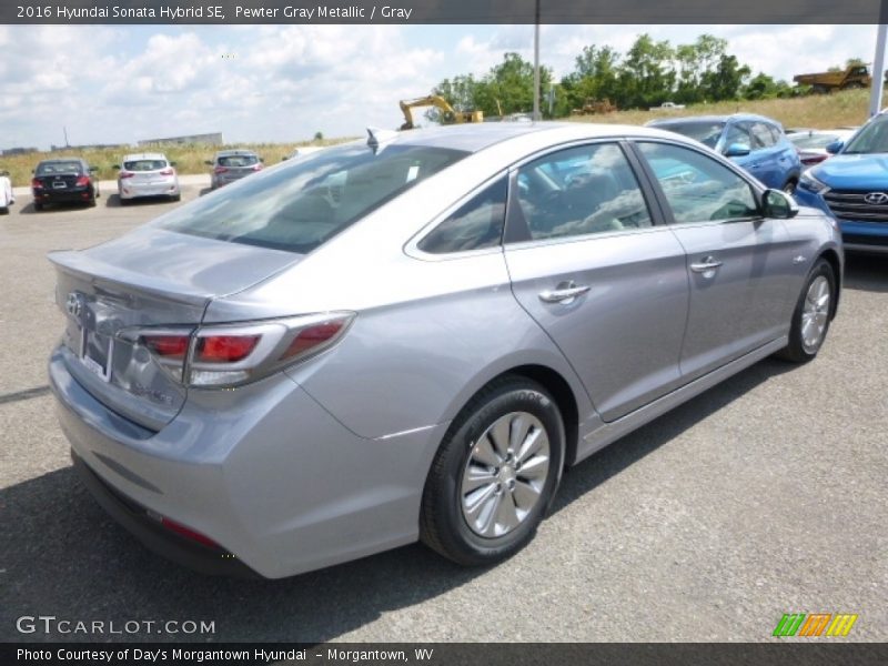 Pewter Gray Metallic / Gray 2016 Hyundai Sonata Hybrid SE