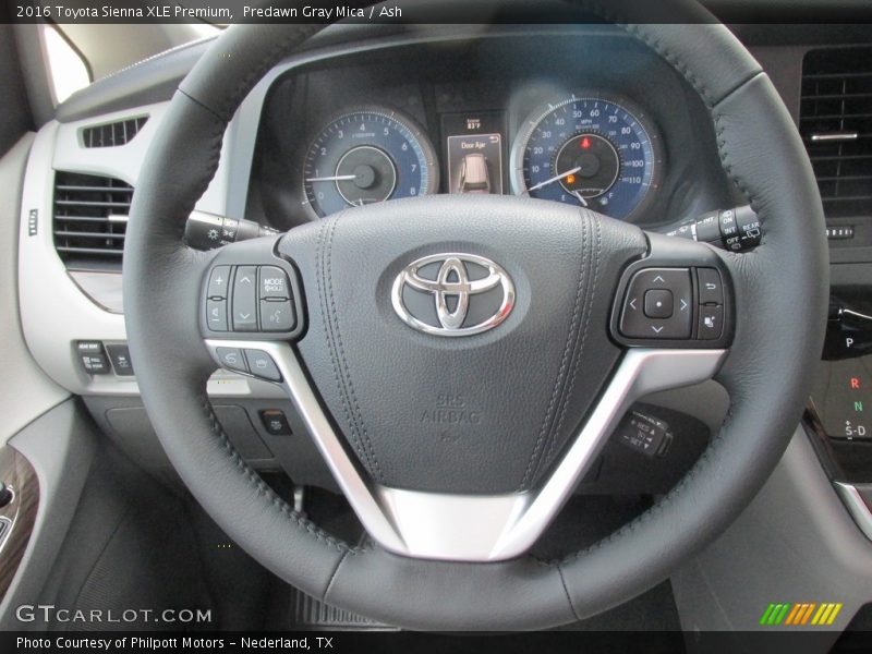 Predawn Gray Mica / Ash 2016 Toyota Sienna XLE Premium