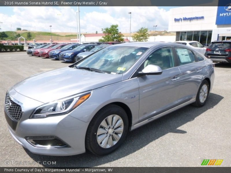 Pewter Gray Metallic / Gray 2016 Hyundai Sonata Hybrid SE