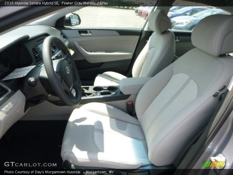 Pewter Gray Metallic / Gray 2016 Hyundai Sonata Hybrid SE