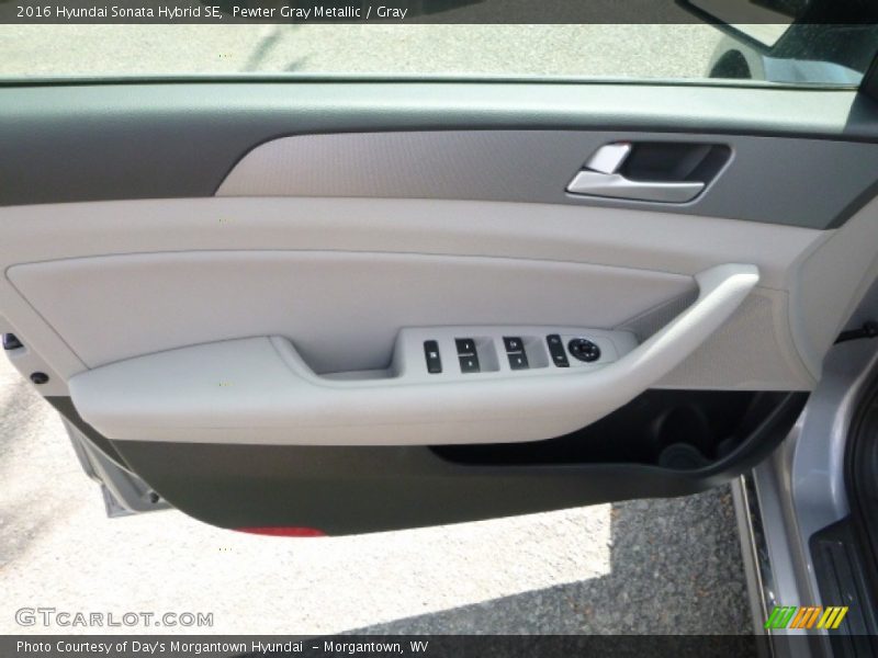 Pewter Gray Metallic / Gray 2016 Hyundai Sonata Hybrid SE