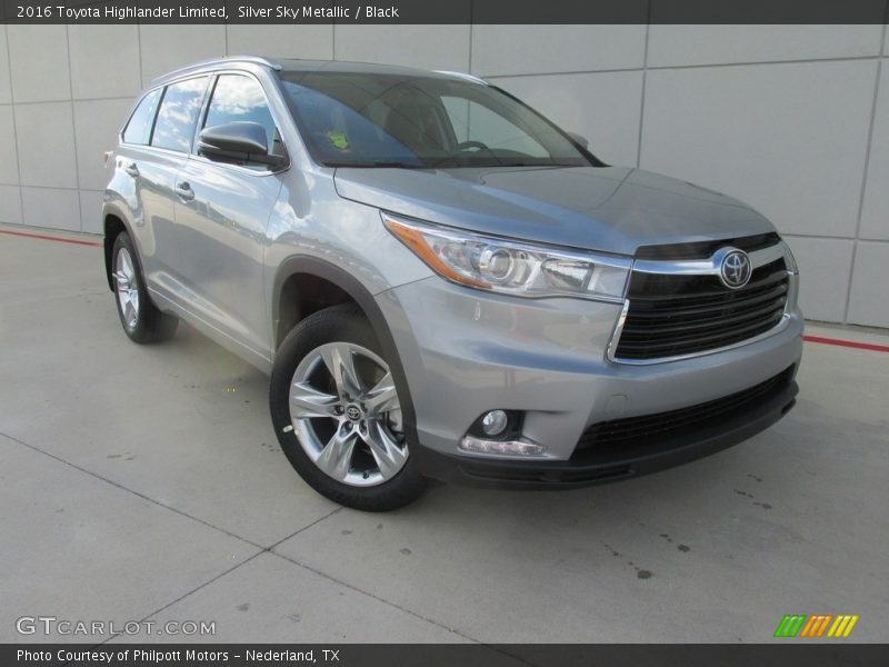 Silver Sky Metallic / Black 2016 Toyota Highlander Limited