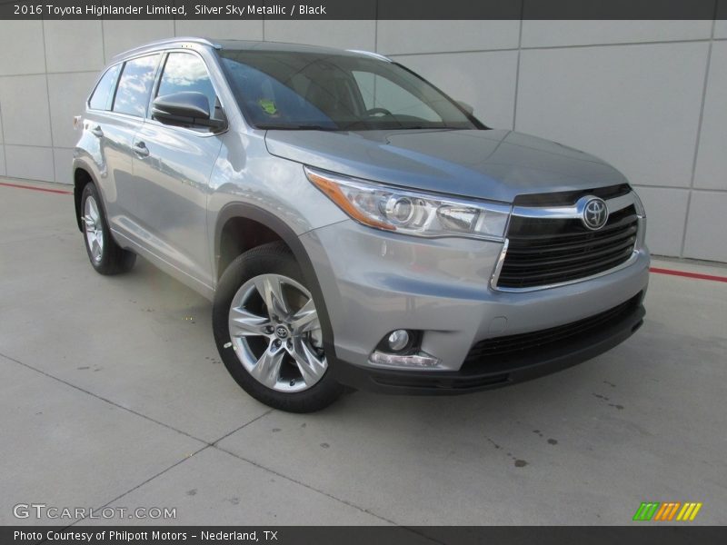 Silver Sky Metallic / Black 2016 Toyota Highlander Limited