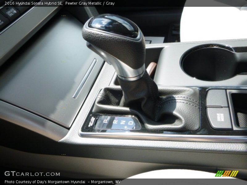 Pewter Gray Metallic / Gray 2016 Hyundai Sonata Hybrid SE