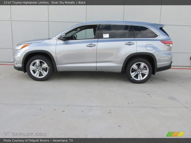 Silver Sky Metallic / Black 2016 Toyota Highlander Limited