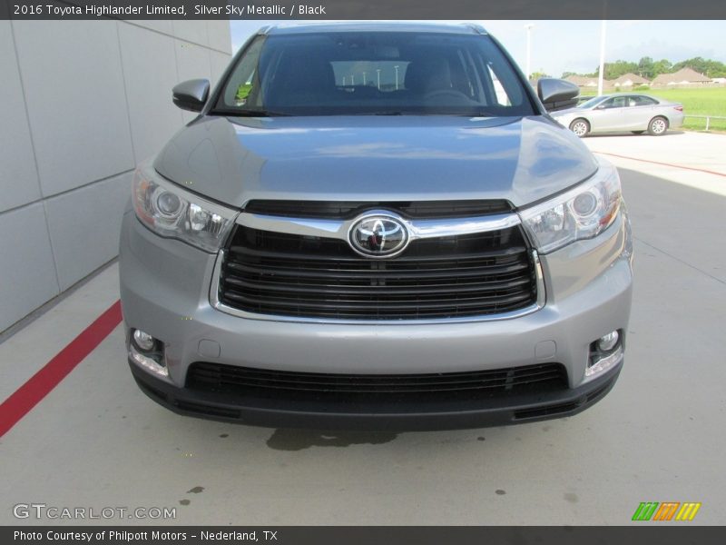 Silver Sky Metallic / Black 2016 Toyota Highlander Limited