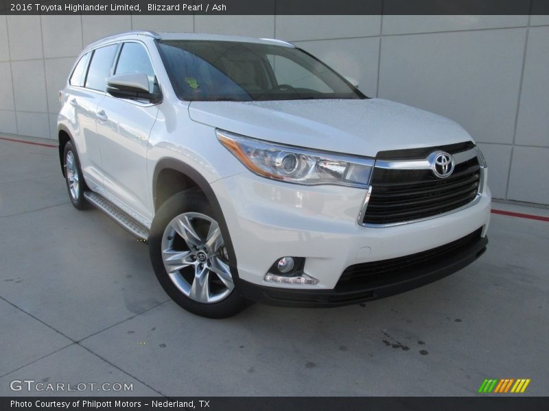Blizzard Pearl / Ash 2016 Toyota Highlander Limited