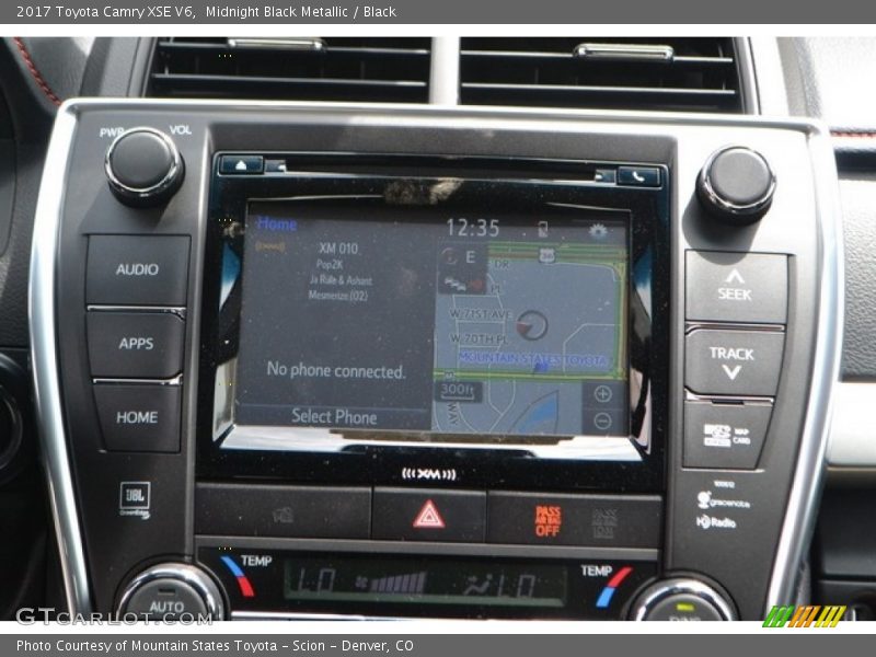 Navigation of 2017 Camry XSE V6
