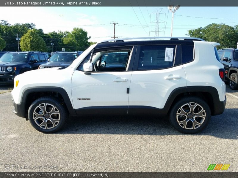 Alpine White / Black 2016 Jeep Renegade Limited 4x4