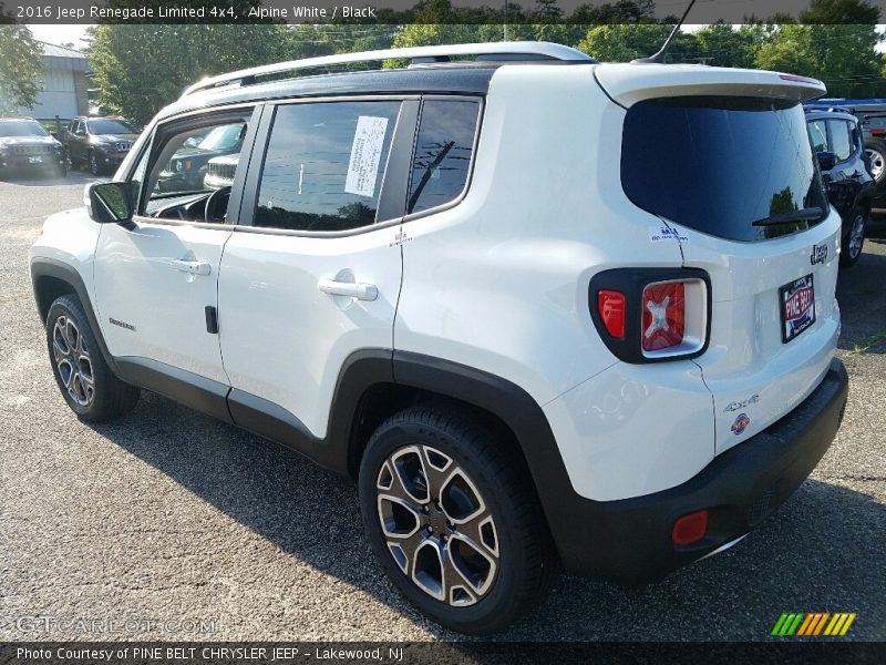 Alpine White / Black 2016 Jeep Renegade Limited 4x4