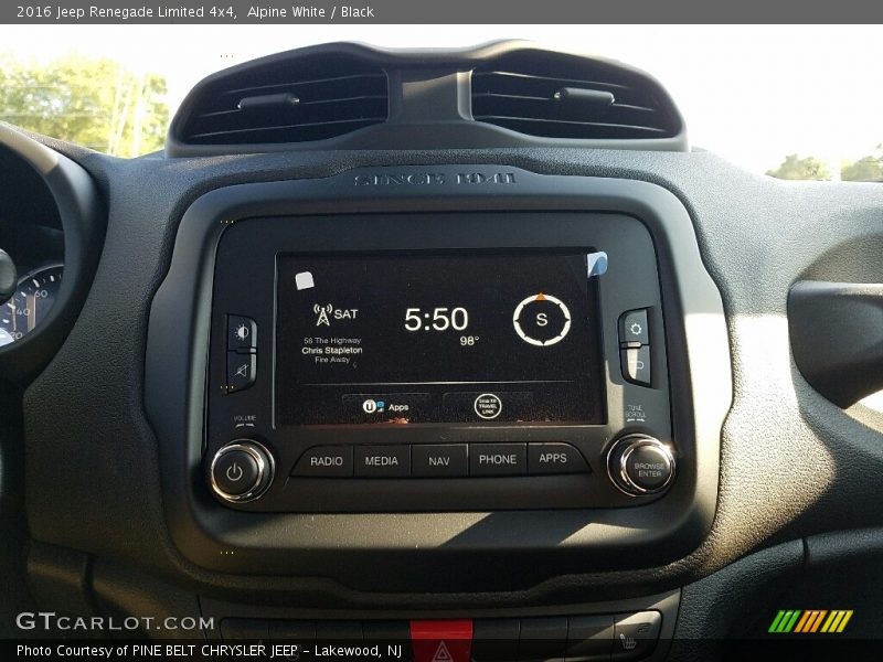Alpine White / Black 2016 Jeep Renegade Limited 4x4