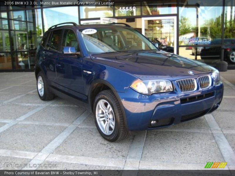 Mystic Blue Metallic / Grey Montana Leather 2006 BMW X3 3.0i