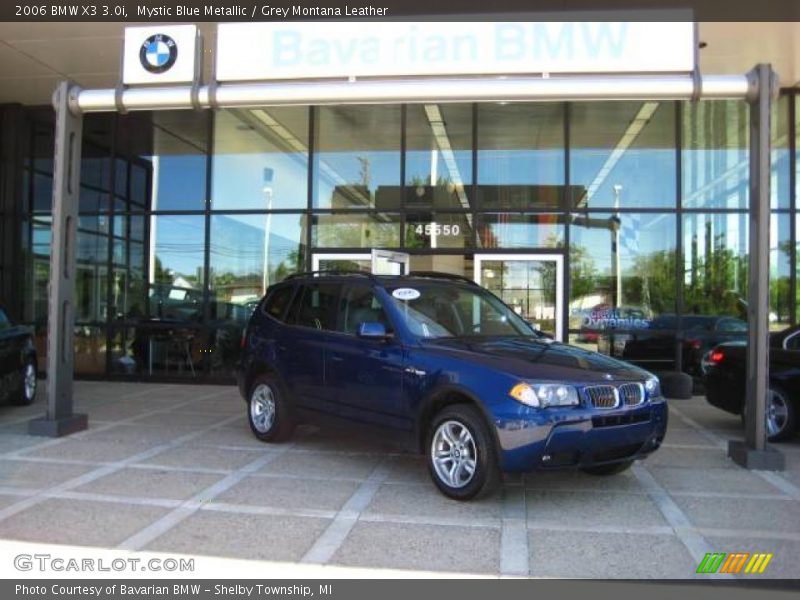 Mystic Blue Metallic / Grey Montana Leather 2006 BMW X3 3.0i