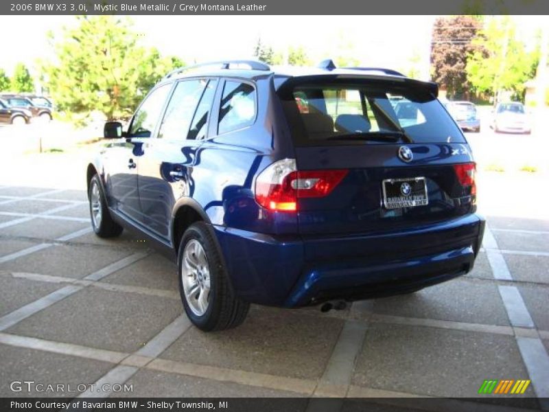 Mystic Blue Metallic / Grey Montana Leather 2006 BMW X3 3.0i