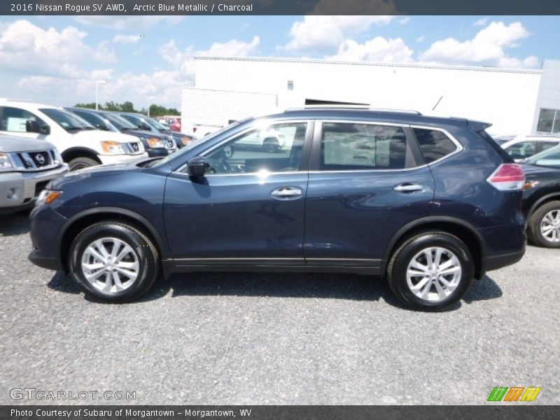 Arctic Blue Metallic / Charcoal 2016 Nissan Rogue SV AWD