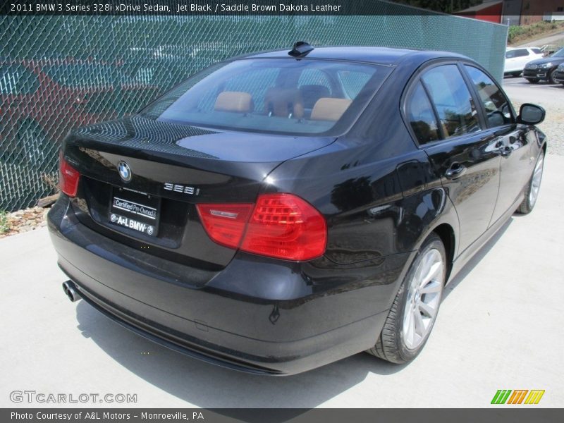 Jet Black / Saddle Brown Dakota Leather 2011 BMW 3 Series 328i xDrive Sedan