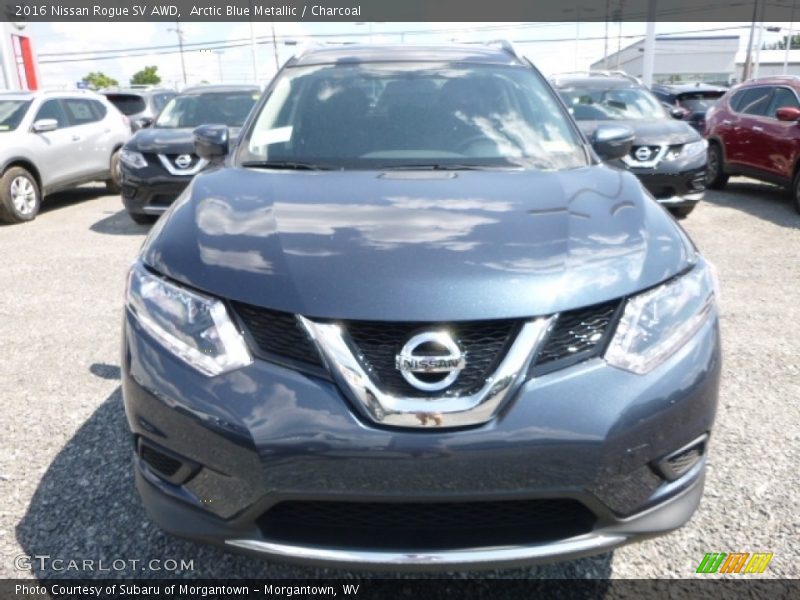 Arctic Blue Metallic / Charcoal 2016 Nissan Rogue SV AWD