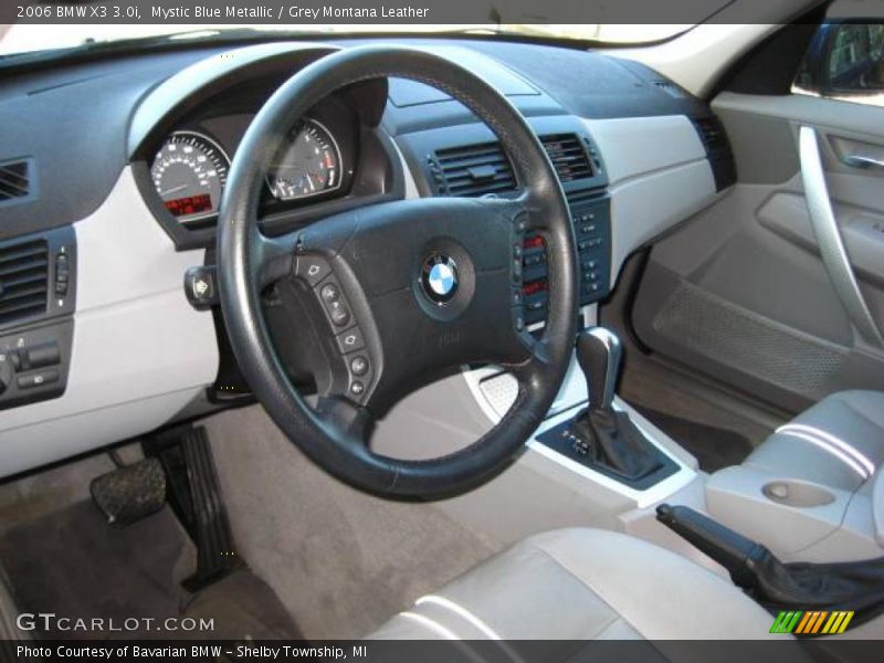 Mystic Blue Metallic / Grey Montana Leather 2006 BMW X3 3.0i