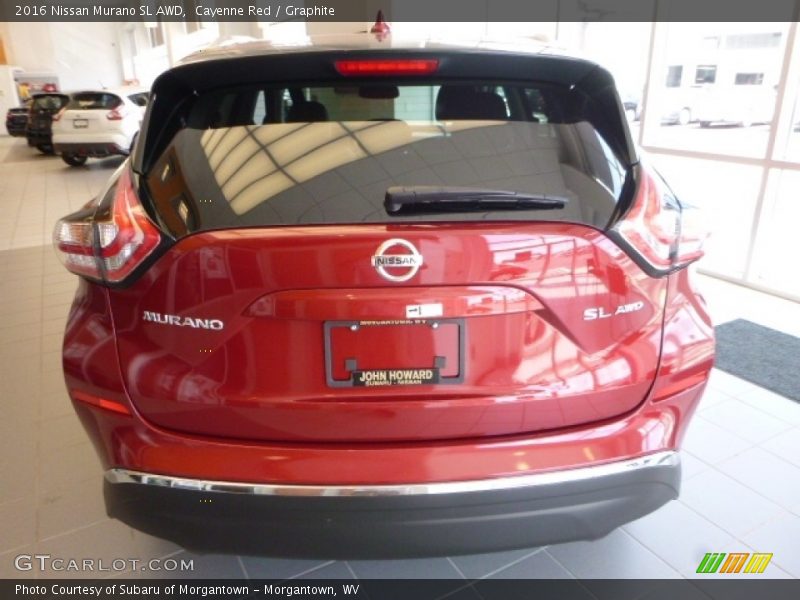 Cayenne Red / Graphite 2016 Nissan Murano SL AWD