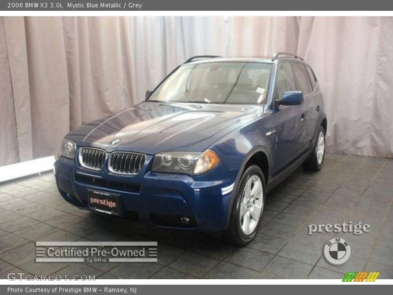 Mystic Blue Metallic / Grey 2006 BMW X3 3.0i
