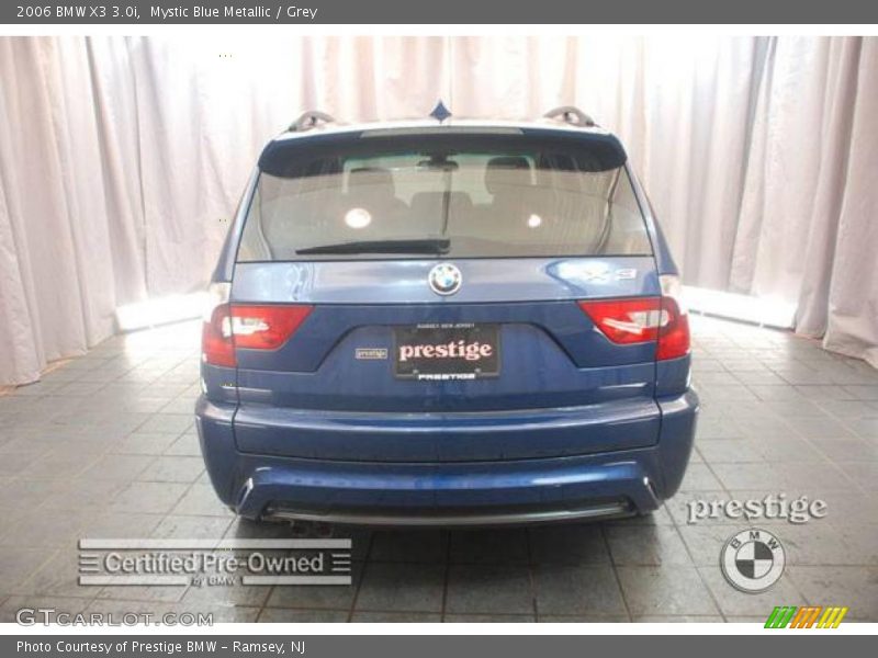 Mystic Blue Metallic / Grey 2006 BMW X3 3.0i