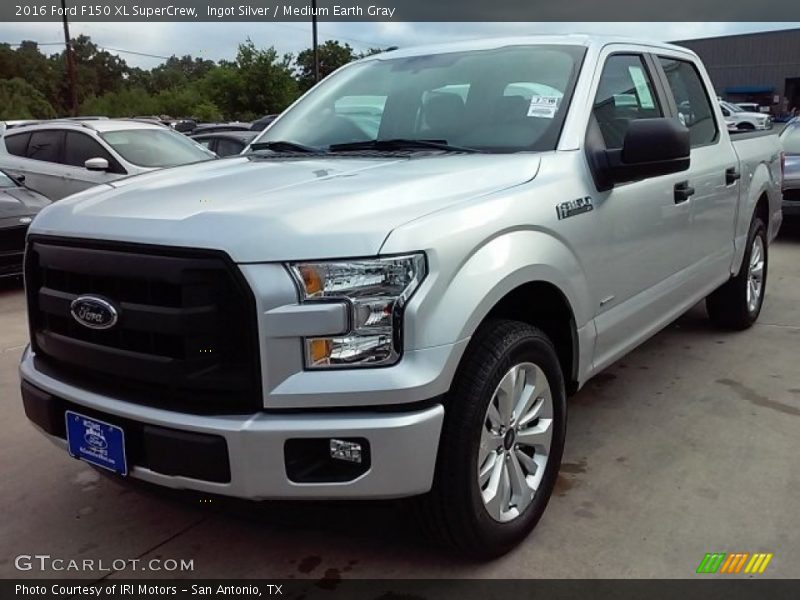 Ingot Silver / Medium Earth Gray 2016 Ford F150 XL SuperCrew