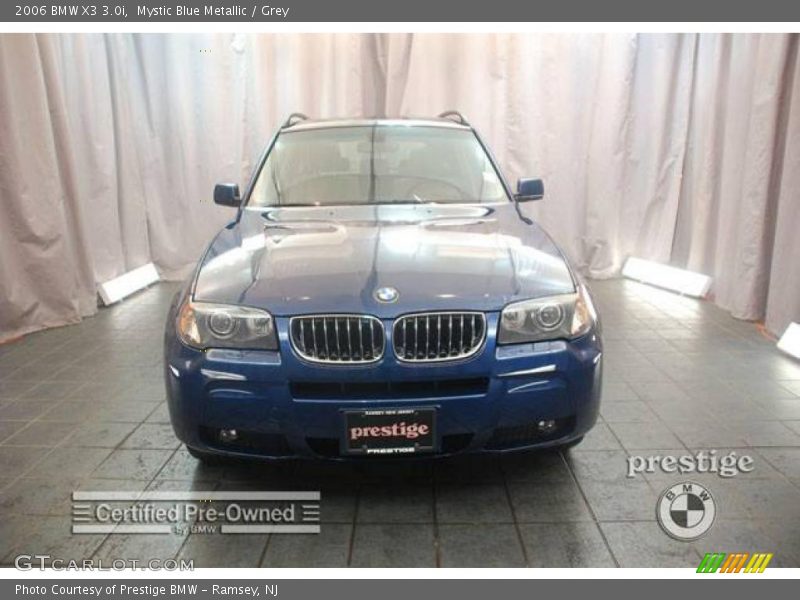 Mystic Blue Metallic / Grey 2006 BMW X3 3.0i