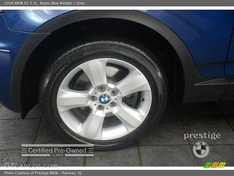 Mystic Blue Metallic / Grey 2006 BMW X3 3.0i