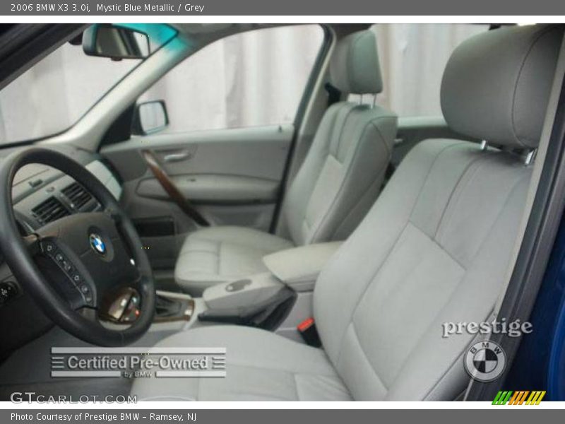 Mystic Blue Metallic / Grey 2006 BMW X3 3.0i