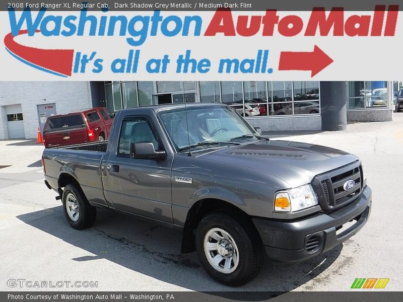 Dark Shadow Grey Metallic / Medium Dark Flint 2008 Ford Ranger XL Regular Cab