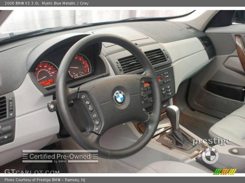 Mystic Blue Metallic / Grey 2006 BMW X3 3.0i