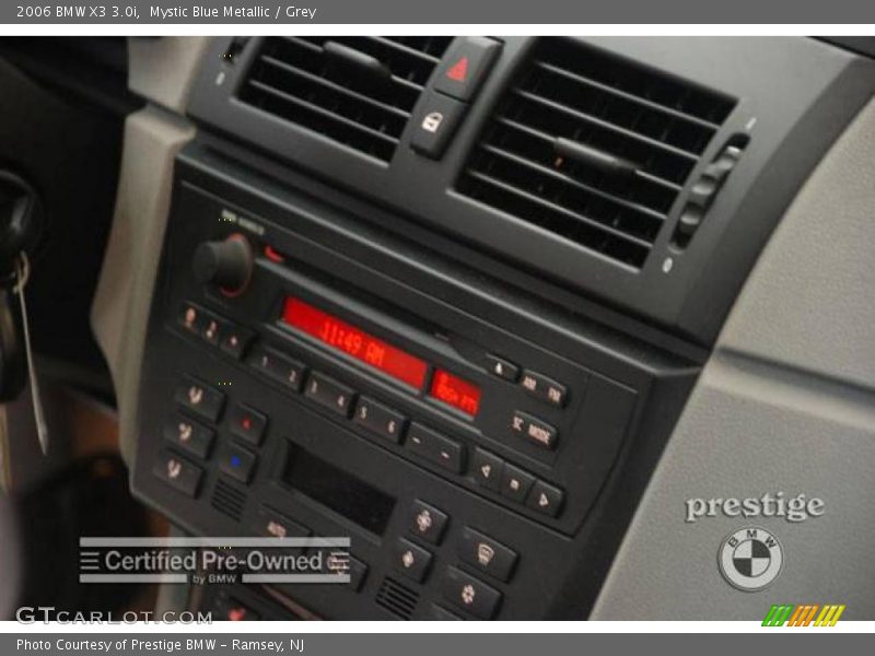 Mystic Blue Metallic / Grey 2006 BMW X3 3.0i