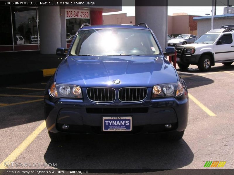 Mystic Blue Metallic / Sand Beige 2006 BMW X3 3.0i