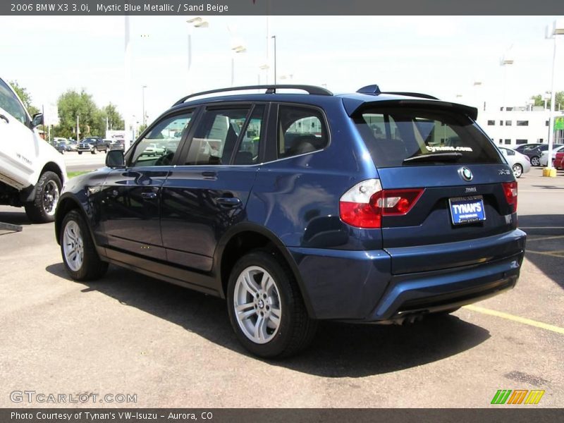 Mystic Blue Metallic / Sand Beige 2006 BMW X3 3.0i