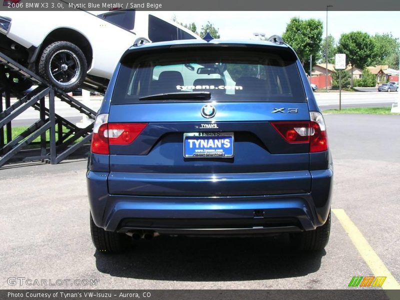 Mystic Blue Metallic / Sand Beige 2006 BMW X3 3.0i