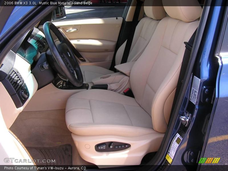 Mystic Blue Metallic / Sand Beige 2006 BMW X3 3.0i