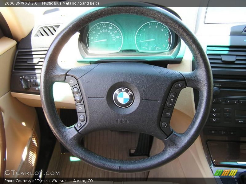 Mystic Blue Metallic / Sand Beige 2006 BMW X3 3.0i