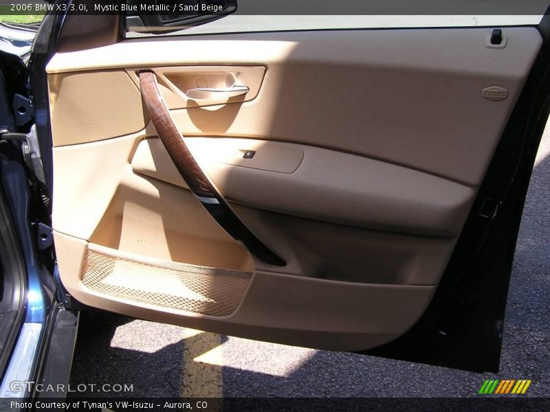 Mystic Blue Metallic / Sand Beige 2006 BMW X3 3.0i